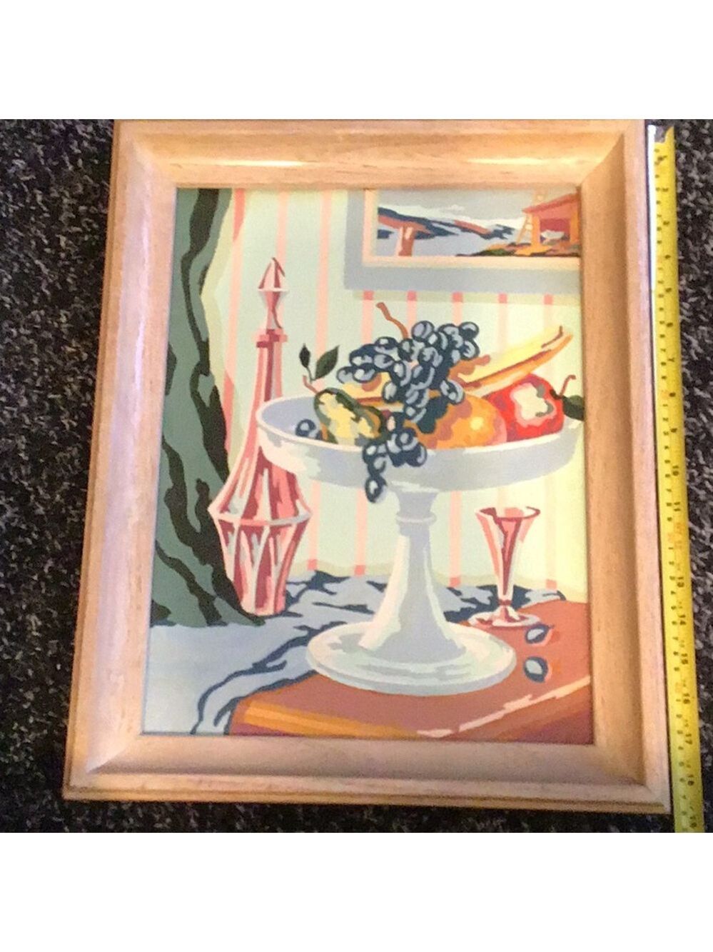 Vintage MCM Framed Paint by number still life RARE - Picture 5 of 8